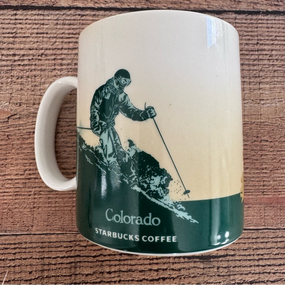 COLORADO Starbucks Coffe Ram Skiier Mountain VINTAGE Coffee Cup 16fl oz